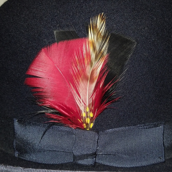 Vintage BAILEY 100% Wool Navy Blue Derby Hat SZ Small MADE IN USA - Picture 6 of 11